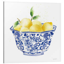 Aluminium print Lemon Peel in Blue