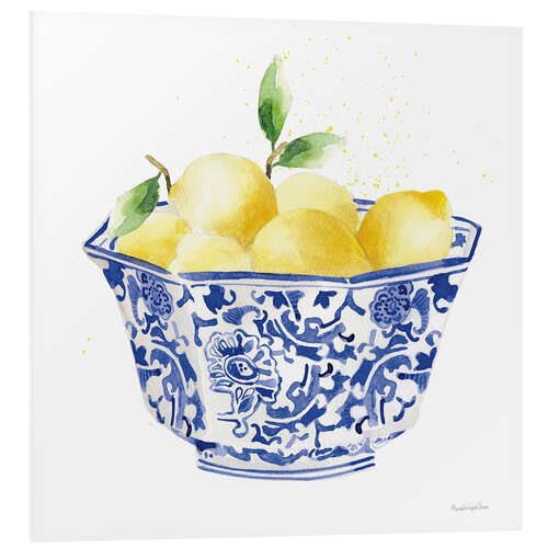 Foam board print Lemon Peel in Blue