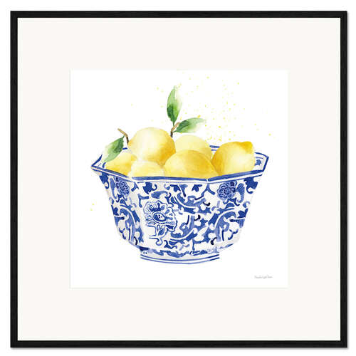 Innrammet kunsttrykk Lemon Peel in Blue