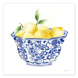 Poster Lemon Peel in Blue