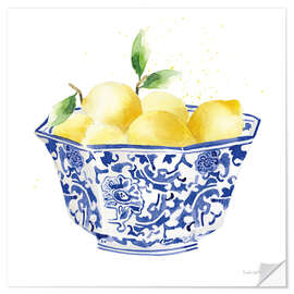 Sticker mural Lemon Peel in Blue