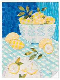 Selvklebende plakat Tablescape Lemons