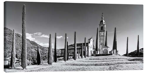 Leinwandbild Kirche Sant'Abbondio bei Montagnola im Tessin