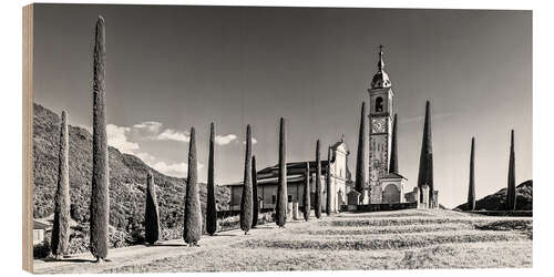 Obraz na drewnie Church of Sant'Abbondio near Montagnola in Ticino
