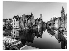 Akryylilasitaulu Old town of Bruges in the evening - Dieterich Fotografie