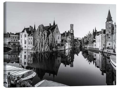 Canvas print Old town of Bruges in the evening