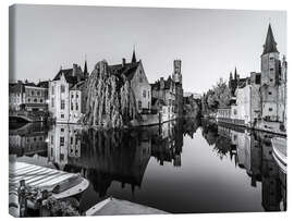 Canvas print Old town of Bruges in the evening - Dieterich Fotografie