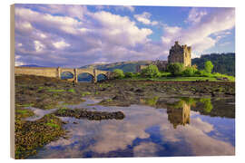 Holzbild Donan Island Castle Schottland