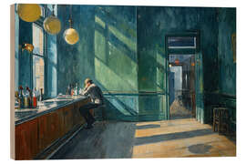 Wood print First rays of sunshine in Café Hopper - Felipe Hora