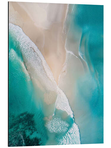Aluminium print Aerial view of beach and coast in Victoria, Australia