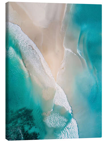 Canvas print Aerial view of beach and coast in Victoria, Australia