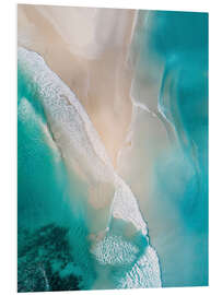 Foam board print Aerial view of beach and coast in Victoria, Australia
