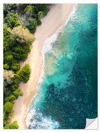 Autocolante decorativo Aerial view of coast and beach on Maui, Hawaii, USA
