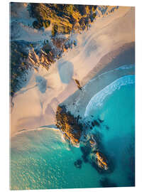Akrylglastavla Aerial view of coast and beach in Victoria, Australia