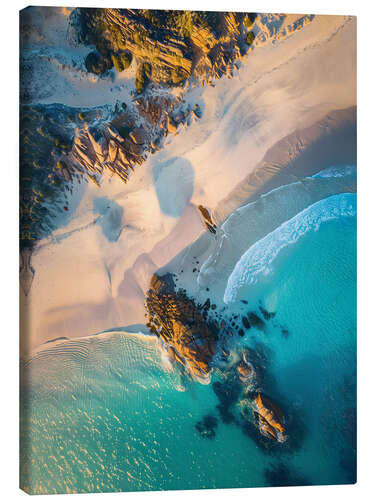 Canvas-taulu Aerial view of coast and beach in Victoria, Australia
