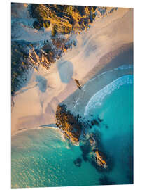 Hartschaumbild Luftbild Küste und Strand in Victoria, Australien