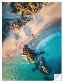 Autocolante decorativo Aerial view of coast and beach in Victoria, Australia