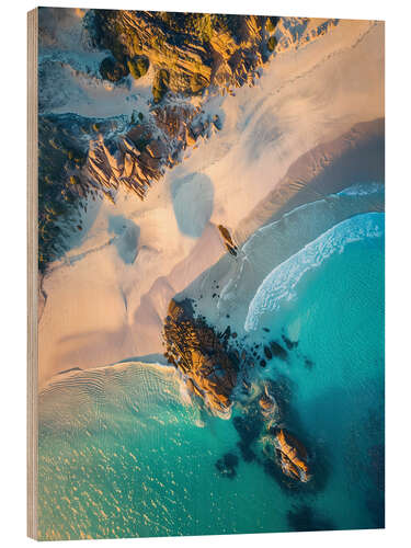 Trätavla Aerial view of coast and beach in Victoria, Australia