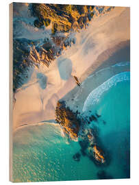 Trätavla Aerial view of coast and beach in Victoria, Australia