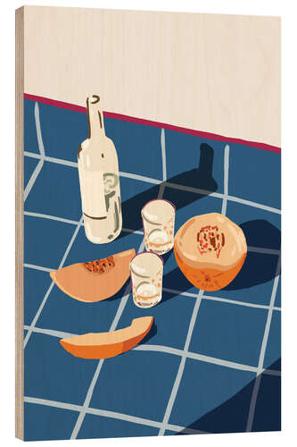Holzbild Melon Vodka Shots