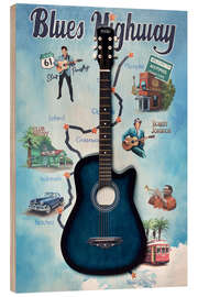 Quadro de madeira Blues Highway - Georg Huber