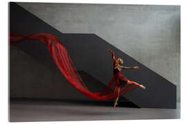 Acrylic print Ballerina with scarf
