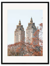 Gerahmter Kunstdruck Gebäude im Central Park, New York City