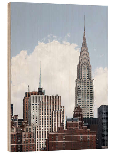 Tableau en bois New York Chrysler Building