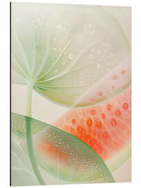 Stampa su alluminio Delicate watermelon with drops - Frank Daske