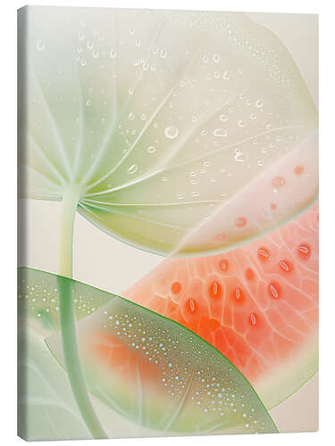 Lienzo Delicate watermelon with drops