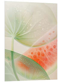 Hartschaumbild Zarte Wassermelone mit Tropfen - Frank Daske