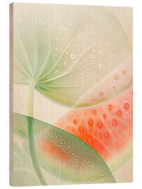 Puutaulu Delicate watermelon with drops - Frank Daske