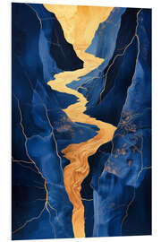 Quadro em PVC Golden Waterfall in Blue Mountains