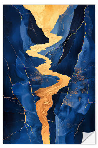 Sticker mural Golden Waterfall in Blue Mountains