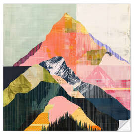 Wandsticker Träumerei bei Sonnenaufgang in den Bergen