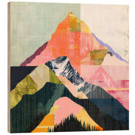 Quadro de madeira Mountain Sunrise Reverie - DejaReve