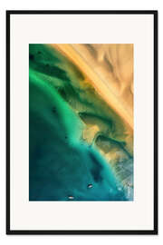 Gerahmter Kunstdruck Luftbild Sandküste in Victoria, Australien