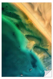 Autocolante decorativo Aerial view of sandy coast in Victoria, Australia
