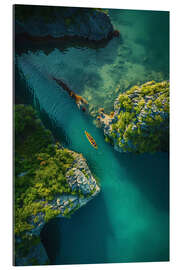 Gallery Print Luftbild Kajak in der Halong Bucht, Vietnam