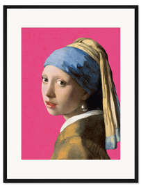 Gerahmter Kunstdruck Das Mädchen mit dem Perlenohrgehänge