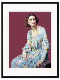 Gerahmter Kunstdruck Porträt einer Dame
