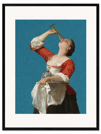 Gerahmter Kunstdruck Das Naschkätzchen