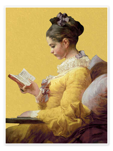 Poster A Young Girl Reading