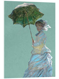 Obraz na szkle akrylowym Woman with a parasol - Claude Monet