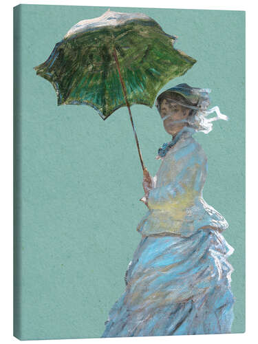 Canvas print Woman with a parasol