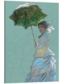 Magnettafel Frau mit Sonnenschirm