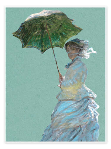 Poster Woman with a parasol