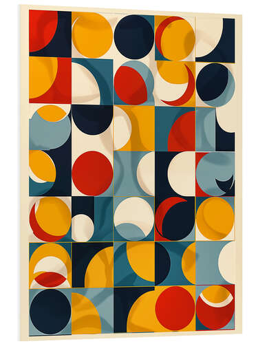 Foam board print Abstract Retro Moon Phases