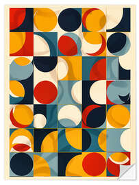 Sticker mural Abstract Retro Moon Phases