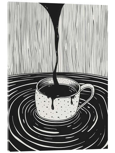 Akrylglastavla Too much caffeine